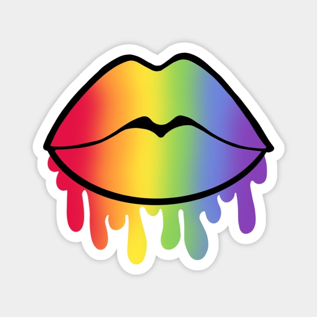 Rainbow Lips Magnet by Alexandra Franzese