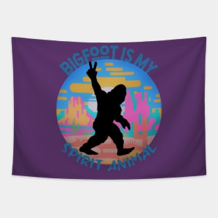 Bigfoot is My Spirit Animal (peace sign, yeti sasquatch) Tapestry