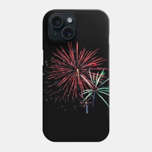 Fireworks explode in dark sky Phone Case