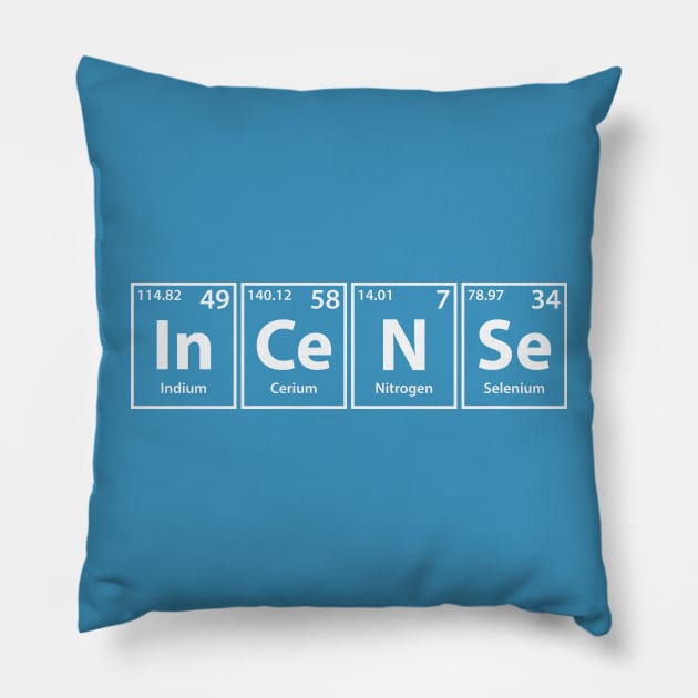 Incense (In-Ce-N-Se) Periodic Elements Spelling Pillow by cerebrands