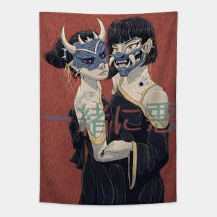 Masks Tapestry