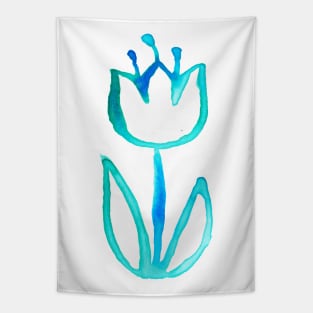 Watercolor Tulip Flower Tapestry