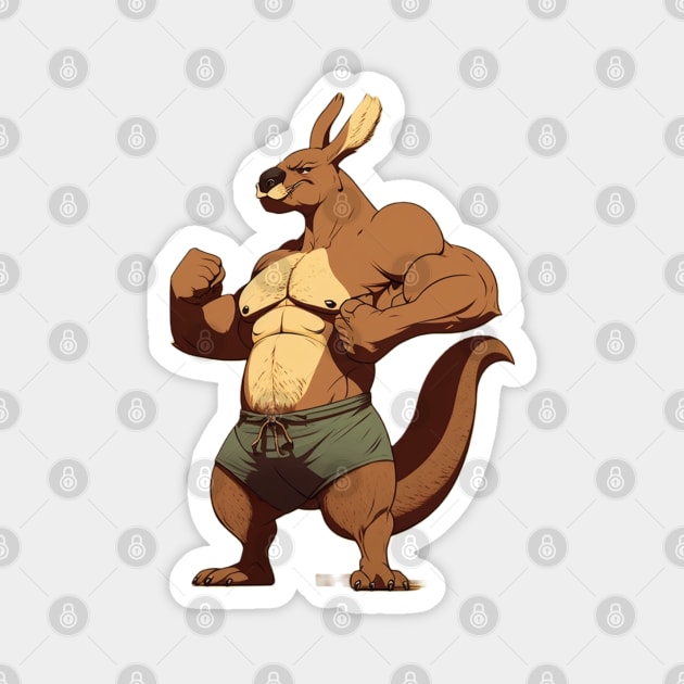 Roger the Red Roo Magnet by apsi