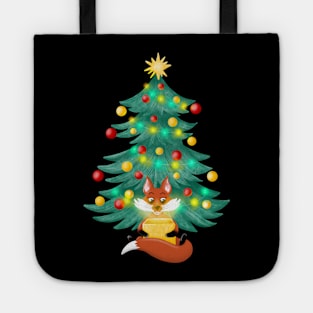 Christmas fox Tote