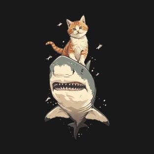 Shark and cat T-Shirt