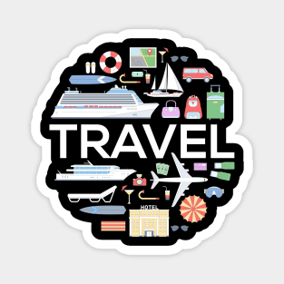 Travel Concept Doodle Magnet