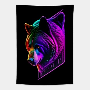 neon bear Tapestry