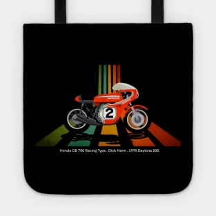 Vintage motorcycle Legend Dick Mann 1970 Daytona 200 Winner Tote