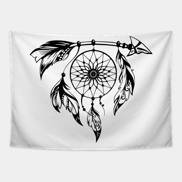 Arrow Dreamcatcher Tapestry by LaainStudios