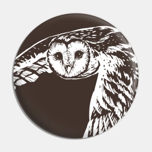 Wild barn owl Pin