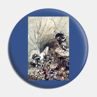 Alberich Drives the Nibelung - Arthur Rackham Pin