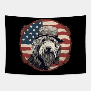 Patriotic Komondor Tapestry