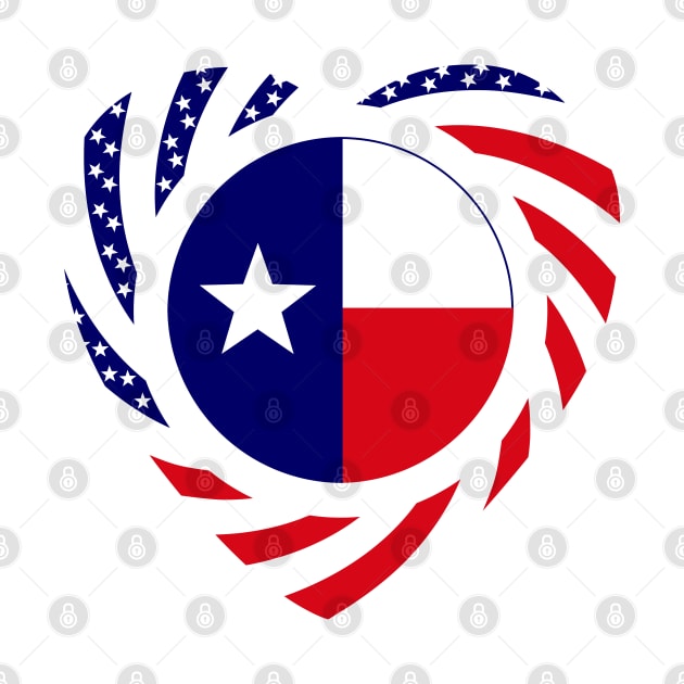 Texan American Murican Patriot Flag Series (Heart) by Village Values