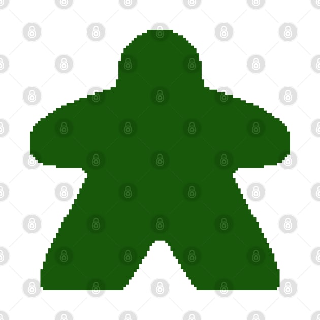 Green Pixelated Meeple by pookiemccool