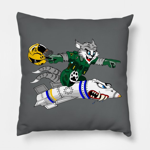 F-14 Tomcat - AIM-54 Phoenix Gotcha... BABY! Pillow by TomcatGypsy