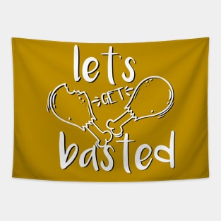 Let's Get Basted Thanksgiving Turkey Food Holiday Gobble Wobble Tapestry