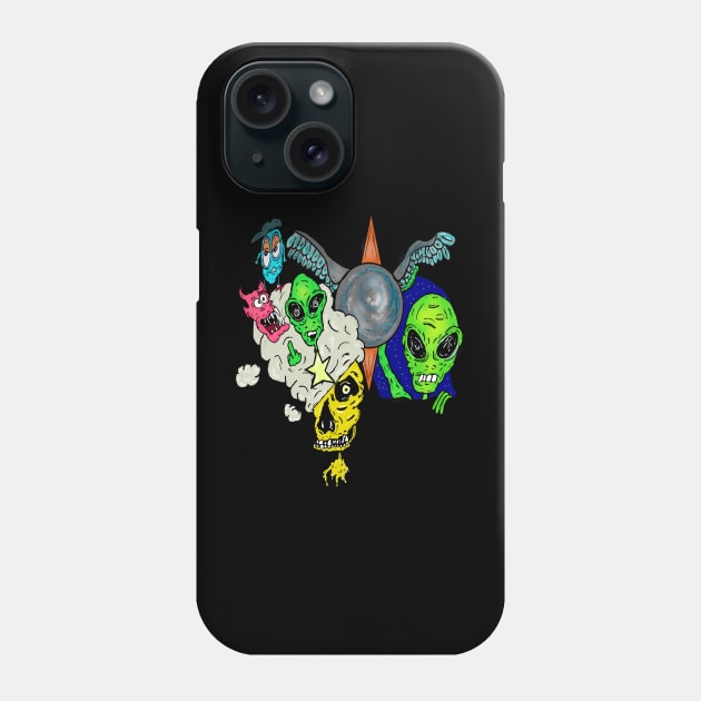 Somewhere out in space Phone Case by Jimpalimpa