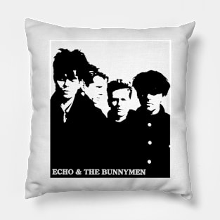 echo and the bunnymen retro Pillow