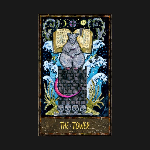 The Tower. Magic Gate Tarot Card Design. by Mystic Arts
