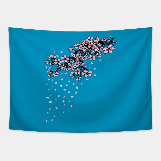 Sakura Cherry blossom Tapestry by CindyS