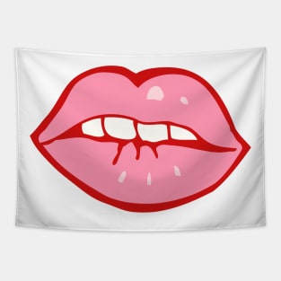 Pink Lips Tapestry