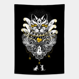 Cat Sacred Ritual Tapestry