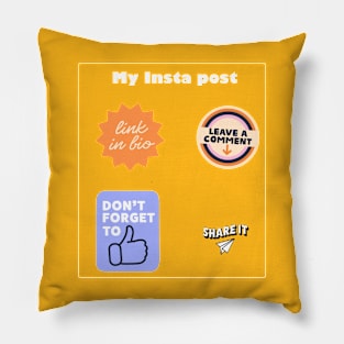 Support Social Media Post Pillow