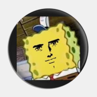 Straight faced Spongebob Pin