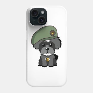 Green Beret Schnauzer Phone Case