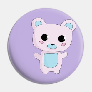 Cute Pastel Bear Design Pin