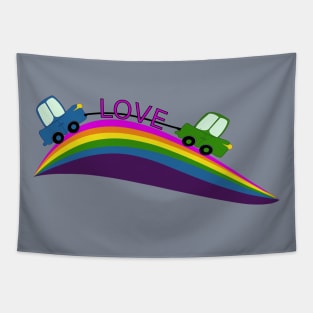 Over the rainbow with love. 90s Tapestry