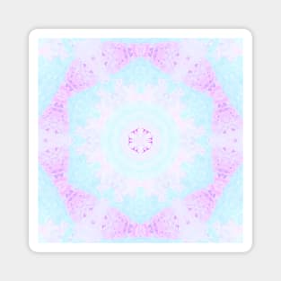 Pink Mosaic Watercolor Abstract Magnet