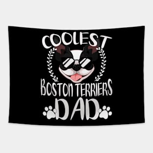 Glasses Coolest Boston Terriers Dog Dad Tapestry