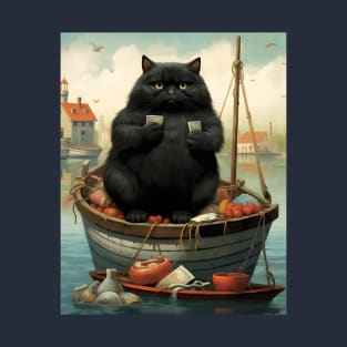 Cats at Sea: Fat Cats, little boats T-Shirt