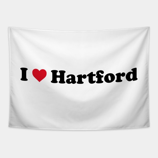 I Love Hartford Tapestry by Novel_Designs