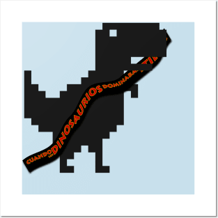 8-bit Dinosaur Chrome - Funny Coding Meme Poster for Sale by TechTeez