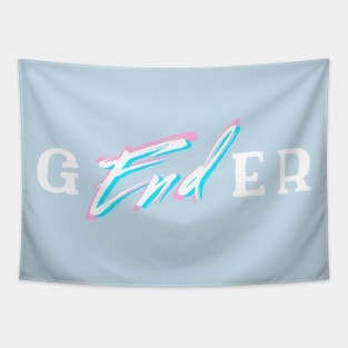 End Gender Trans Pride Colors Tapestry