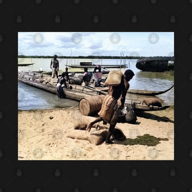 colorized vintage photo of suriname beach by In Memory of Jerry Frank