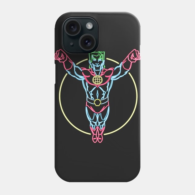 Captain Planet Neon Phone Case by AlanSchell76