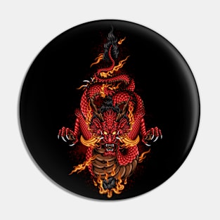 dragon chasing fireball Pin