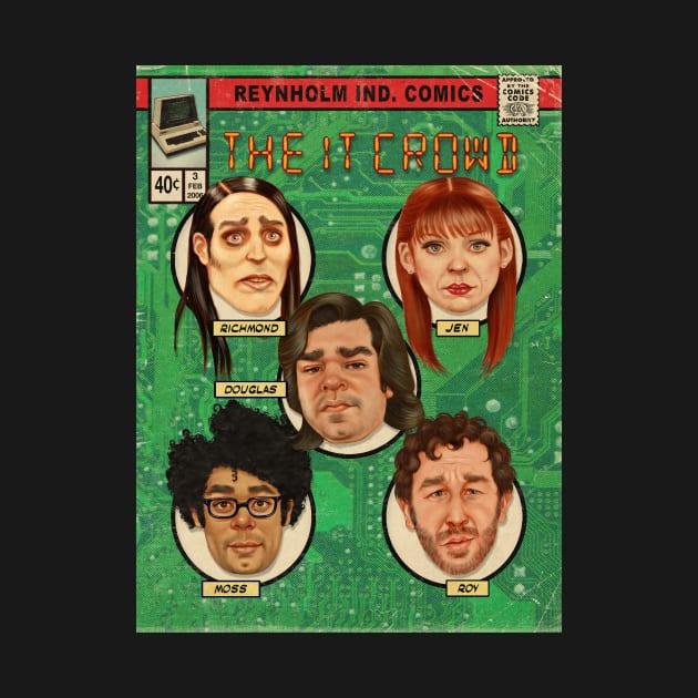 IT Crowd Comic Cover by Cleggart