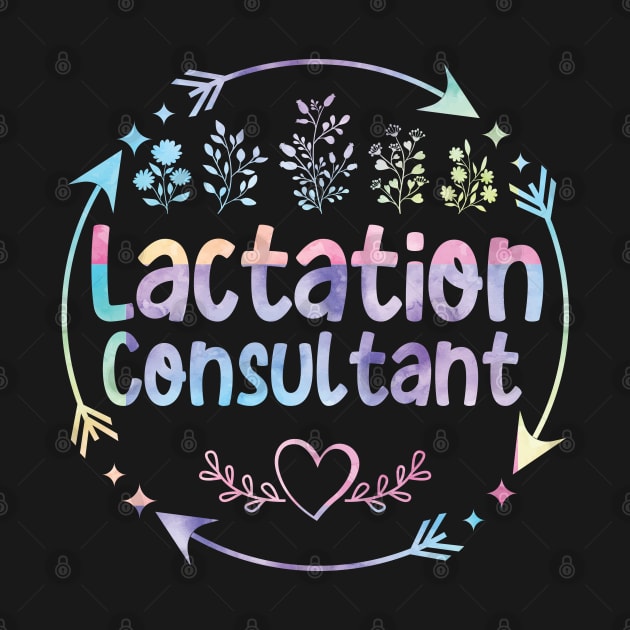 Lactation Consultant cute floral watercolor by ARTBYHM