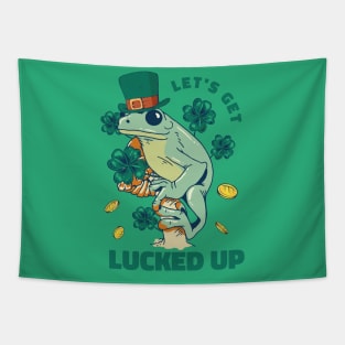 Croakin' for Luck: Irish Frog Vibes Tapestry