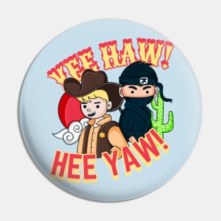 Cowboy Vs Ninja Showdown Pin