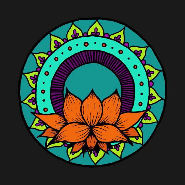 Lotus Flower Mandala by InkHiveCreative