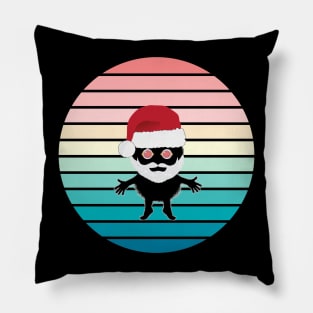 Retro Vintage Pink Santa Claus Pillow