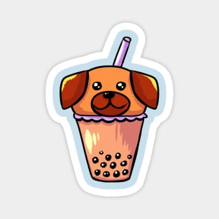 Cute Puppy Bubble Tea Magnet