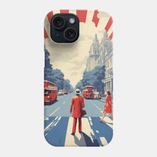 Abbey Road London Vintage Travel Tourism Poster Phone Case