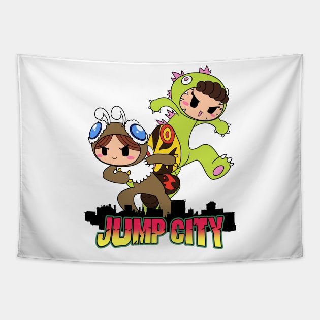 Jump City Tapestry by Illustratrix