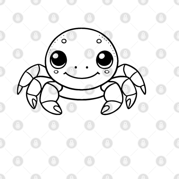 Cute Baby Crab Animal Outline by Zenflow